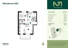 3 pokoje, mieszkanie 61,82 m², piętro 3, oferta nr POGO2/B/4D, Pogonowskiego 52, Łódź, Polesie, Stare Polesie, ul. Pogonowskiego 52