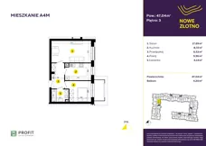 2 pokoje, mieszkanie 47,12 m², piętro 3, oferta nr TRF/A/4M, Nowe Złotno, Łódź, Polesie, Złotno, ul. Traktorowa 24