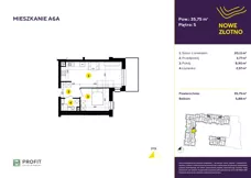 2 pokoje, mieszkanie 35,82 m², piętro 5, oferta nr TRF/A/6A, Nowe Złotno, Łódź, Polesie, Złotno, ul. Traktorowa 24