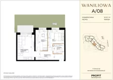 3 pokoje, mieszkanie 52,81 m², parter, oferta nr WA2/A/08, Waniliowa, Wrocław, Lipa Piotrowska, Psie Pole, ul. Waniliowa