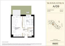2 pokoje, mieszkanie 39,01 m², parter, oferta nr WA2/A/09, Waniliowa, Wrocław, Lipa Piotrowska, Psie Pole, ul. Waniliowa