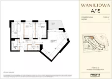 4 pokoje, mieszkanie 71,05 m², piętro 1, oferta nr WA2/A/15, Waniliowa, Wrocław, Lipa Piotrowska, Psie Pole, ul. Waniliowa