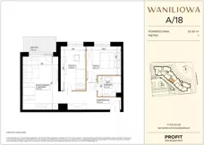3 pokoje, mieszkanie 52,81 m², piętro 1, oferta nr WA2/A/18, Waniliowa, Wrocław, Lipa Piotrowska, Psie Pole, ul. Waniliowa