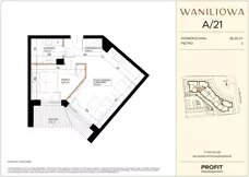 2 pokoje, mieszkanie 38,35 m², piętro 2, oferta nr WA2/A/21, Waniliowa, Wrocław, Lipa Piotrowska, Psie Pole, ul. Waniliowa