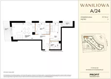 3 pokoje, mieszkanie 57,14 m², piętro 2, oferta nr WA2/A/24, Waniliowa, Wrocław, Lipa Piotrowska, Psie Pole, ul. Waniliowa