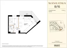 2 pokoje, mieszkanie 47,36 m², piętro 1, oferta nr WA2/B/15, Waniliowa, Wrocław, Lipa Piotrowska, Psie Pole, ul. Waniliowa
