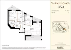4 pokoje, mieszkanie 74,08 m², piętro 2, oferta nr WA2/B/24, Waniliowa, Wrocław, Lipa Piotrowska, Psie Pole, ul. Waniliowa