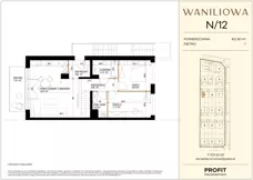 3 pokoje, mieszkanie 62,81 m², piętro 1, oferta nr WA1/N/12, Waniliowa, Wrocław, Lipa Piotrowska, Psie Pole, ul. Waniliowa