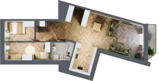 3 pokoje, mieszkanie 69,50 m², piętro 2, oferta nr 28, Wodociągowa - Etap VII, Sulejówek, ul. Wodociągowa 1/1A/1B