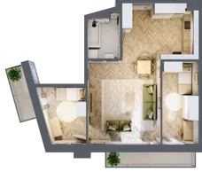 3 pokoje, mieszkanie 62,60 m², piętro 3, oferta nr 20, Wodociągowa - Etap VII, Sulejówek, ul. Wodociągowa 1/1A/1B