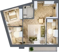 4 pokoje, mieszkanie 74,70 m², piętro 2, oferta nr 15, Wodociągowa - Etap VII, Sulejówek, ul. Wodociągowa 1/1A/1B