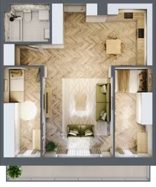 3 pokoje, mieszkanie 68,00 m², piętro 3, oferta nr 19, Wodociągowa - Etap VII, Sulejówek, ul. Wodociągowa 1/1A/1B