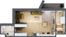 2 pokoje, mieszkanie 56,30 m², parter, oferta nr 1, Wodociągowa - Etap VII, Sulejówek, ul. Wodociągowa 1/1A/1B