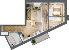 3 pokoje, mieszkanie 54,80 m², piętro 1, oferta nr 41, Wodociągowa - Etap VII, Sulejówek, ul. Wodociągowa 1/1A/1B