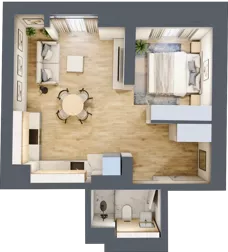 1 pokój, apartament 36,12 m², parter, oferta nr 3B1, SoHo Residence II, Kraków, Grzegórzki, ul. Prochowa 8