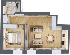 2 pokoje, apartament 50,11 m², piętro 1, oferta nr 5B1, SoHo Residence II, Kraków, Grzegórzki, ul. Prochowa 8