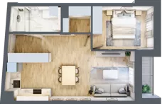 2 pokoje, apartament 49,17 m², piętro 1, oferta nr 11B2, SoHo Residence II, Kraków, Grzegórzki, ul. Prochowa 8