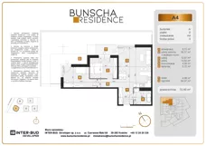 3 pokoje, mieszkanie 72,40 m², piętro 1, oferta nr A13, Bunscha Residence, Kraków, Dębniki, Ruczaj, ul. Bunscha