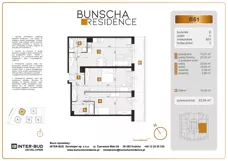 3 pokoje, mieszkanie 83,94 m², piętro 5, oferta nr B51, Bunscha Residence, Kraków, Dębniki, Ruczaj, ul. Bunscha
