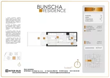 1 pokój, mieszkanie 28,78 m², parter, oferta nr D7, Bunscha Residence, Kraków, Dębniki, Ruczaj, ul. Bunscha