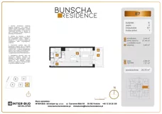 1 pokój, mieszkanie 28,78 m², parter, oferta nr E7, Bunscha Residence, Kraków, Dębniki, Ruczaj, ul. Bunscha