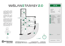 3 pokoje, mieszkanie 65,28 m², piętro 3, oferta nr B.118, Wiślane Tarasy 2.0, Kraków, Grzegórzki, ul. Grzegórzecka/Stachowskiego