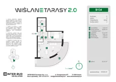 2 pokoje, mieszkanie 55,95 m², piętro 4, oferta nr B.134, Wiślane Tarasy 2.0, Kraków, Grzegórzki, ul. Grzegórzecka/Stachowskiego