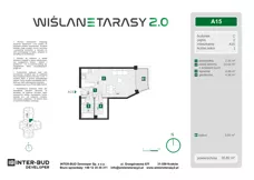 1 pokój, mieszkanie 35,82 m², piętro 2, oferta nr A.15, Wiślane Tarasy 2.0, Kraków, Grzegórzki, ul. Grzegórzecka/Stachowskiego