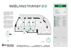 4 pokoje, mieszkanie 91,43 m², piętro 6, oferta nr B.158, Wiślane Tarasy 2.0, Kraków, Grzegórzki, ul. Grzegórzecka/Stachowskiego