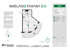 2 pokoje, mieszkanie 55,54 m², piętro 8, oferta nr B.183, Wiślane Tarasy 2.0, Kraków, Grzegórzki, ul. Grzegórzecka/Stachowskiego
