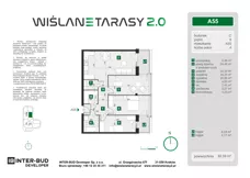 4 pokoje, mieszkanie 82,59 m², piętro 9, oferta nr A.55, Wiślane Tarasy 2.0, Kraków, Grzegórzki, ul. Grzegórzecka/Stachowskiego