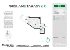 1 pokój, mieszkanie 31,42 m², piętro 1, oferta nr B.84, Wiślane Tarasy 2.0, Kraków, Grzegórzki, ul. Grzegórzecka/Stachowskiego