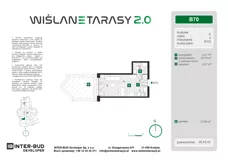 1 pokój, mieszkanie 26,43 m², parter, oferta nr B.70, Wiślane Tarasy 2.0, Kraków, Grzegórzki, ul. Grzegórzecka/Stachowskiego