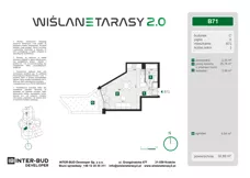 1 pokój, mieszkanie 31,42 m², piętro 1, oferta nr B.84, Wiślane Tarasy 2.0, Kraków, Grzegórzki, ul. Grzegórzecka/Stachowskiego