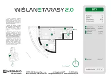 2 pokoje, mieszkanie 43,83 m², piętro 2, oferta nr B.97, Wiślane Tarasy 2.0, Kraków, Grzegórzki, ul. Grzegórzecka/Stachowskiego