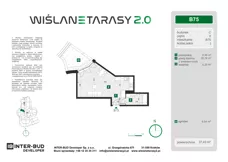 1 pokój, mieszkanie 37,43 m², parter, oferta nr B.75, Wiślane Tarasy 2.0, Kraków, Grzegórzki, ul. Grzegórzecka/Stachowskiego