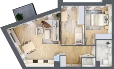 3 pokoje, mieszkanie 60,28 m², piętro 1, oferta nr M05, Legnicka Ursus, Warszawa, Ursus, Skorosze, ul. Legnicka