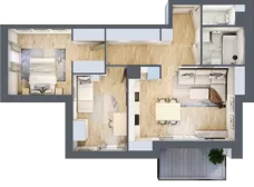 3 pokoje, mieszkanie 60,65 m², piętro 1, oferta nr M56, Legnicka Ursus, Warszawa, Ursus, Skorosze, ul. Legnicka