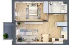 2 pokoje, mieszkanie 45,86 m², piętro 1, oferta nr M61, Legnicka Ursus, Warszawa, Ursus, Skorosze, ul. Legnicka