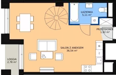 2 pokoje, apartament 82,15 m², piętro 13, oferta nr AA.86, Strefa Progress, Łódź, Śródmieście, Śródmieście-Wschód, al. Kościuszki 132 / ul. Piotrkowska 217