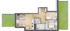 3 pokoje, mieszkanie 58,62 m², parter, oferta nr A.1.01, CITYFLOW, Warszawa, Wola, Ulrychów, ul. Redutowa 9