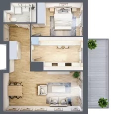 2 pokoje, mieszkanie 54,11 m², piętro 1, oferta nr J.2.02, CITYFLOW, Warszawa, Wola, Ulrychów, ul. Redutowa 9