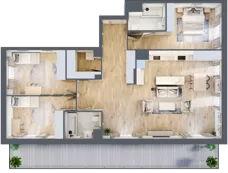 4 pokoje, mieszkanie 114,61 m², piętro 2, oferta nr N.3.03, CITYFLOW, Warszawa, Wola, Ulrychów, ul. Redutowa 9