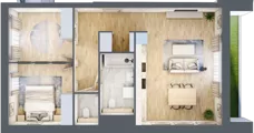 3 pokoje, mieszkanie 63,60 m², parter, oferta nr S.1.07, CITYFLOW, Warszawa, Wola, Ulrychów, ul. Redutowa 9