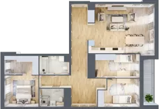4 pokoje, mieszkanie 106,85 m², piętro 8, oferta nr S.9.02, CITYFLOW, Warszawa, Wola, Ulrychów, ul. Redutowa 9
