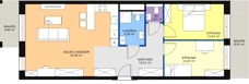 3 pokoje, mieszkanie 75,46 m², piętro 1, oferta nr A.02.06, NOW, Łódź, Widzew, Stary Widzew, ul. Dowborczyków 18