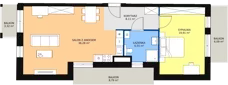 1 pokój, mieszkanie 28,90 m², piętro 5, oferta nr A.06.02, NOW, Łódź, Widzew, Stary Widzew, ul. Dowborczyków 18
