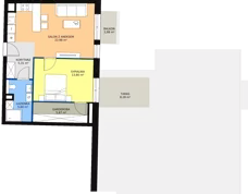 2 pokoje, mieszkanie 53,50 m², piętro 4, oferta nr C.05.04, NOW, Łódź, Widzew, Stary Widzew, ul. Dowborczyków 18