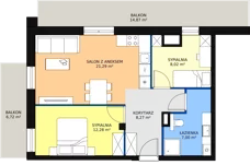 3 pokoje, mieszkanie 56,79 m², piętro 5, oferta nr E.06.07, NOW, Łódź, Widzew, Stary Widzew, ul. Dowborczyków 18