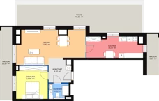 2 pokoje, mieszkanie 67,74 m², piętro 8, oferta nr E.09.05, NOW, Łódź, Widzew, Stary Widzew, ul. Dowborczyków 18